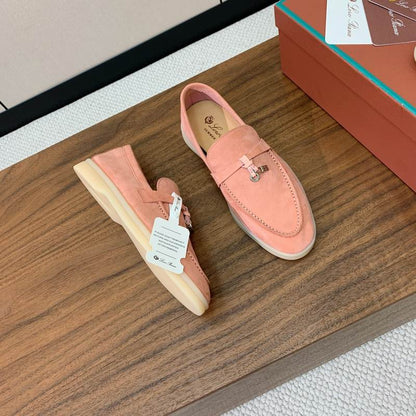 Coral Suede Loafers - shoes, detail view 3 | LUXIUM MARKET
