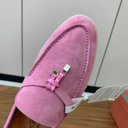 Rose Suede Loafers - women's shoes, detail view 4 | LUXIUM MARKET