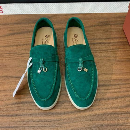 Emerald Suede Loafers - shoes | LUXIUM MARKET