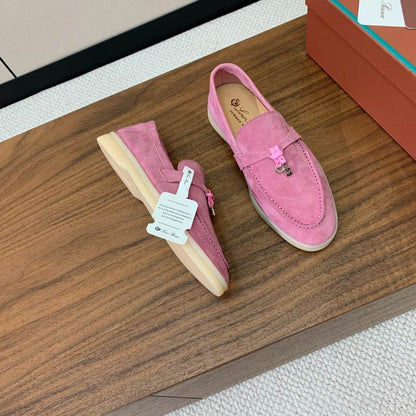 Rose Suede Loafers - women's shoes, detail view 5 | LUXIUM MARKET