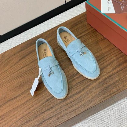 Pale Blue Loafers - shoes, detail view 3 | LUXIUM MARKET