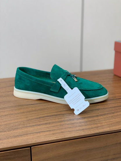 Emerald Suede Loafers - shoes, detail view 2 | LUXIUM MARKET