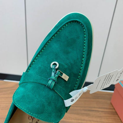 Emerald Suede Loafers - shoes, detail view 4 | LUXIUM MARKET