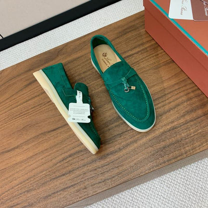Emerald Suede Loafers - shoes, detail view 5 | LUXIUM MARKET