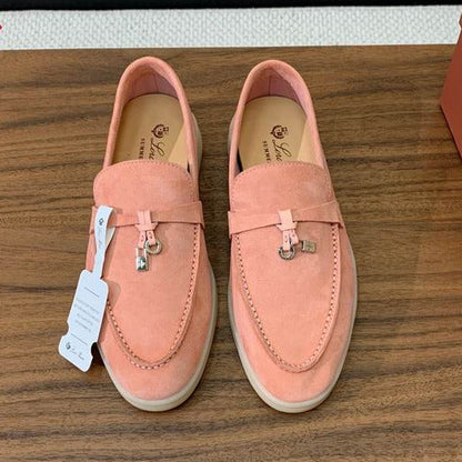 Coral Suede Loafers - shoes, detail view 2 | LUXIUM MARKET