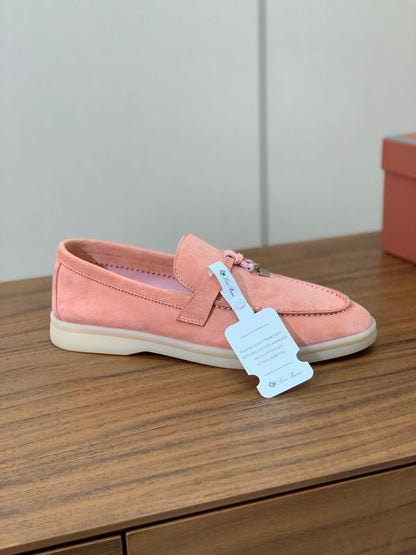 Coral Suede Loafers - shoes, detail view 4 | LUXIUM MARKET