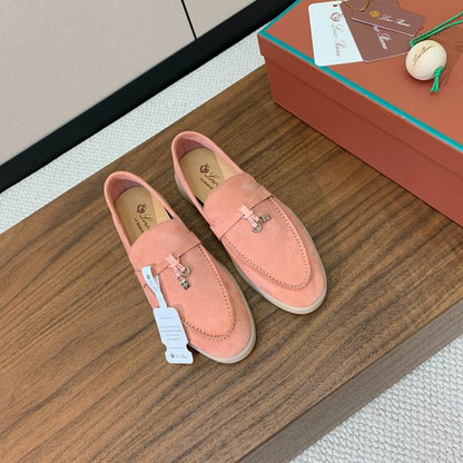 Coral Suede Loafers - shoes | LUXIUM MARKET