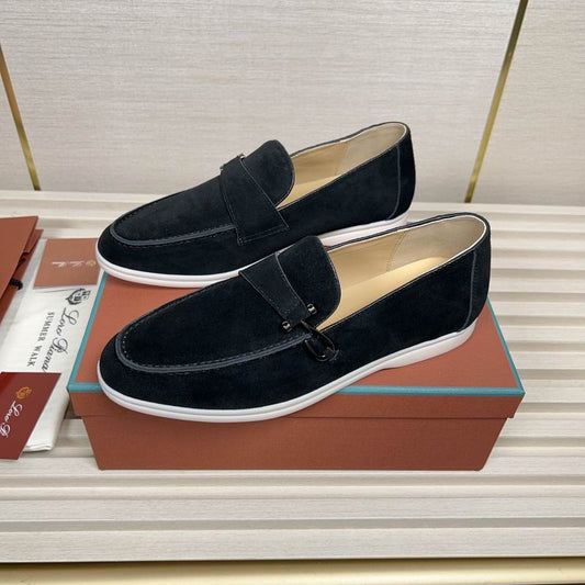 Classic Black Suede Loafers
