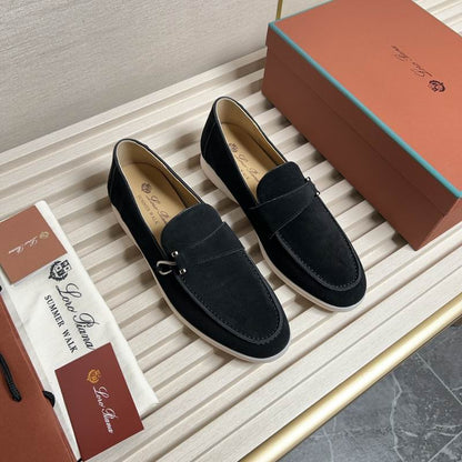 Classic Black Suede Loafers - men's shoes, detail view 2 | LUXIUM MARKET