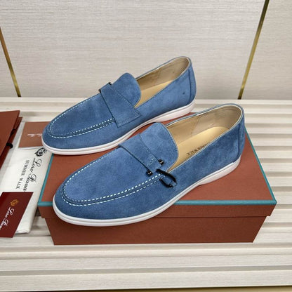 Classic Blue Suede Loafers - men's shoes | LUXIUM MARKET