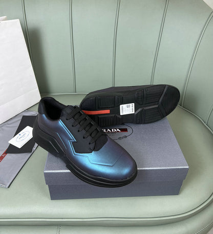 Blue Performance Sneakers - men's shoes, detail view 5 | LUXIUM MARKET