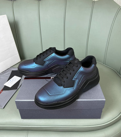 Blue Performance Sneakers - men's shoes, detail view 6 | LUXIUM MARKET