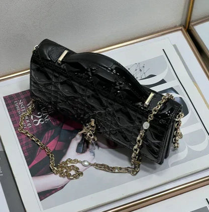 Glossy Quilted Patent Bag - women's bag, detail view 2 | LUXIUM MARKET
