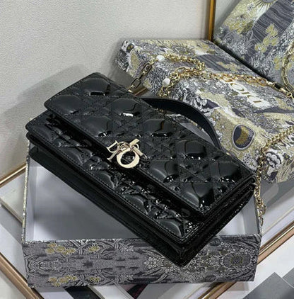 Glossy Quilted Patent Bag - women's bag, detail view 5 | LUXIUM MARKET