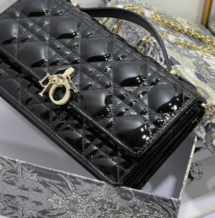 Glossy Quilted Patent Bag