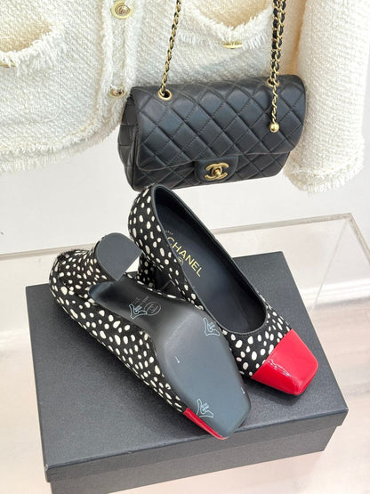 Midnight Polka Heels - women's shoes, detail view 3 | LUXIUM MARKET
