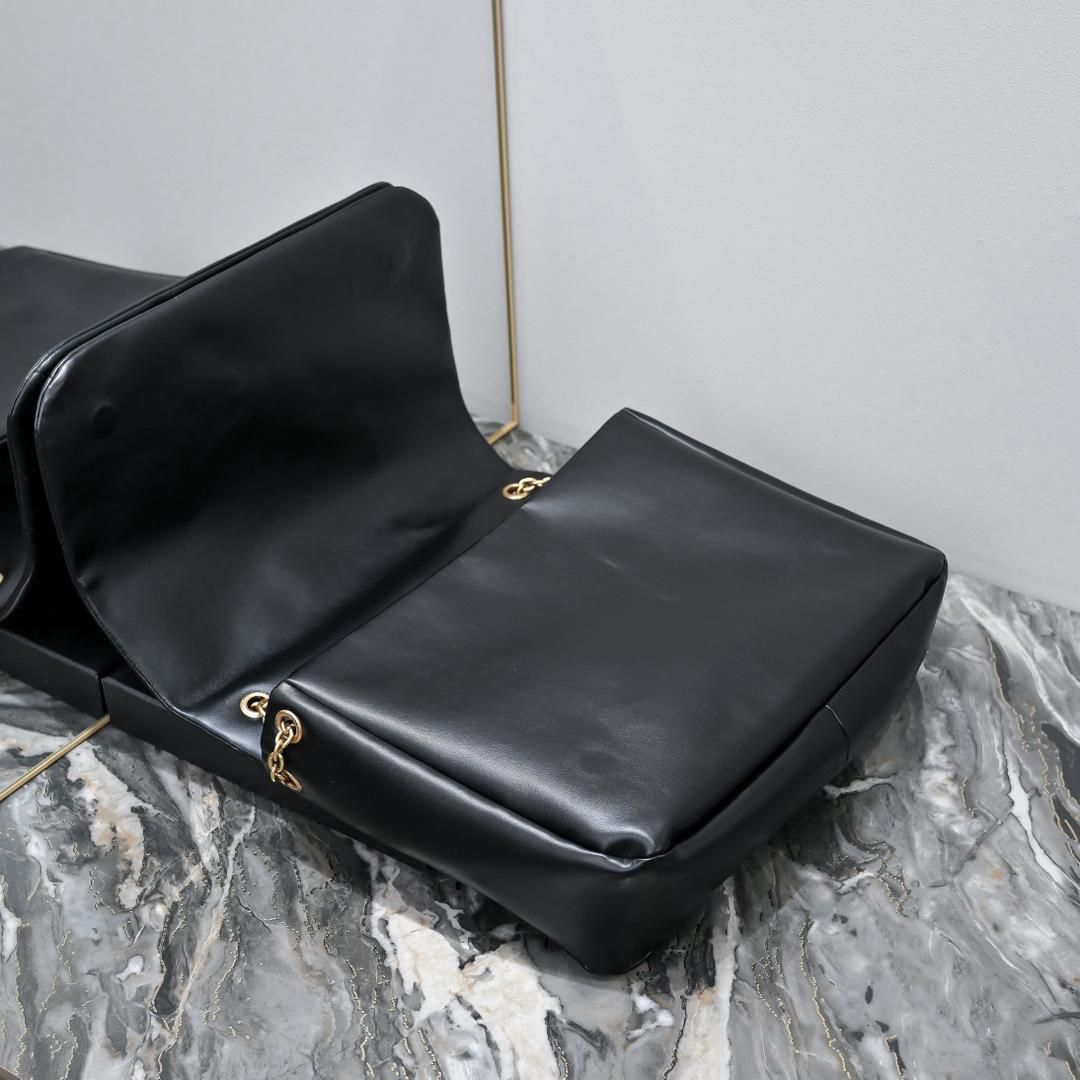 Black Quilted Shoulder Big Bag