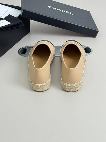 Cream-Colored lambskin espadrille - women's shoes, detail view 4 | LUXIUM MARKET