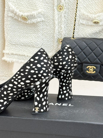 Midnight Polka Heels - women's shoes, detail view 4 | LUXIUM MARKET