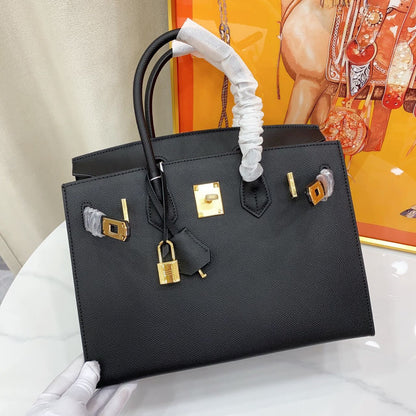 Classic Black Lock Handbag - women's bag, detail view 4 | LUXIUM MARKET