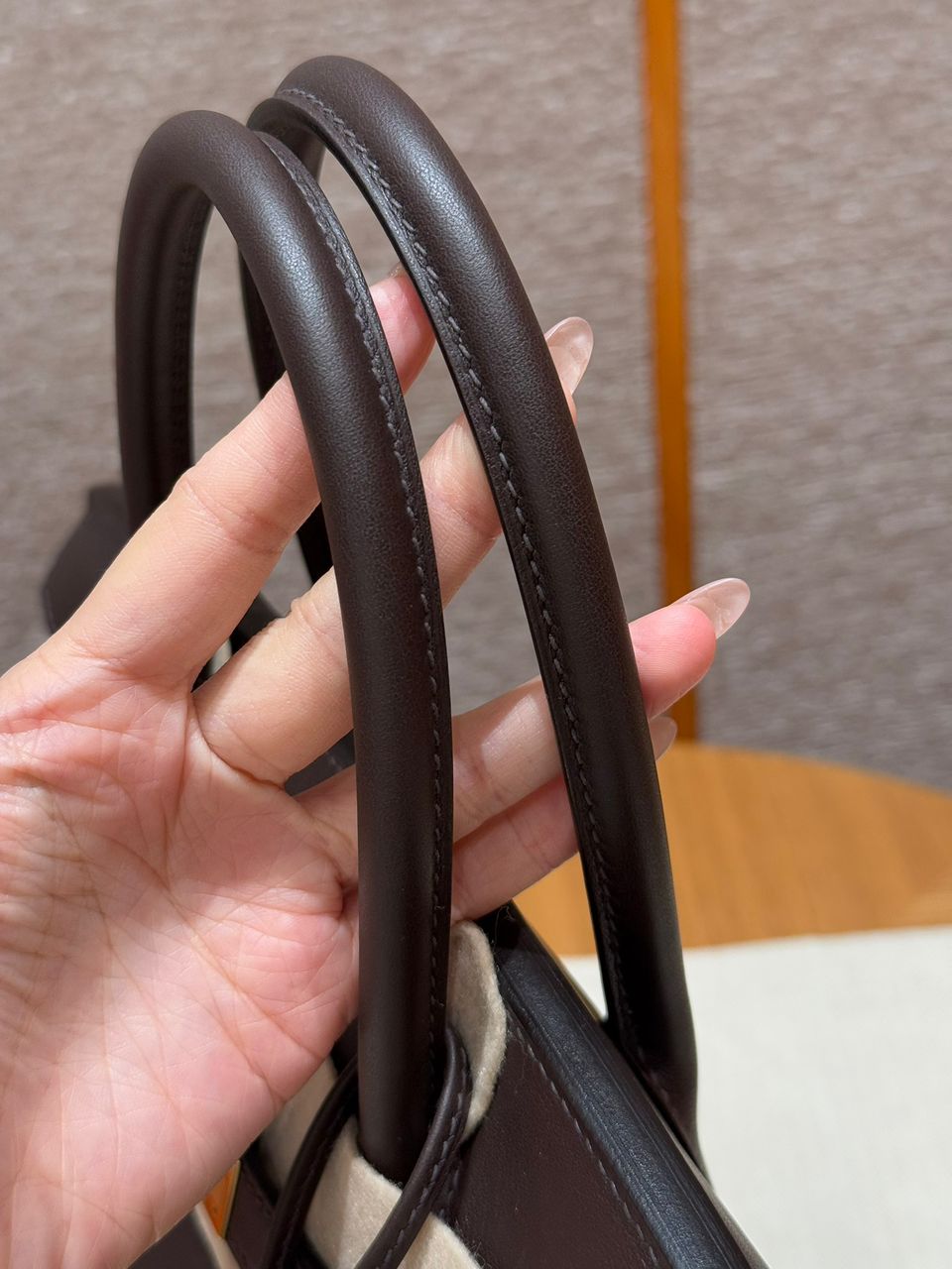 Classic Brown Lock Handbag