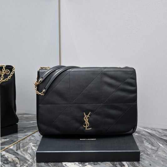 Black Quilted Shoulder Big Bag