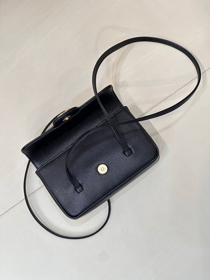 Black Signature Shoulder Bag - women's bag, detail view 3 | LUXIUM MARKET