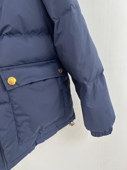 Navy Cel Puffer Jacket - women's clothing, detail view 6 | LUXIUM MARKET