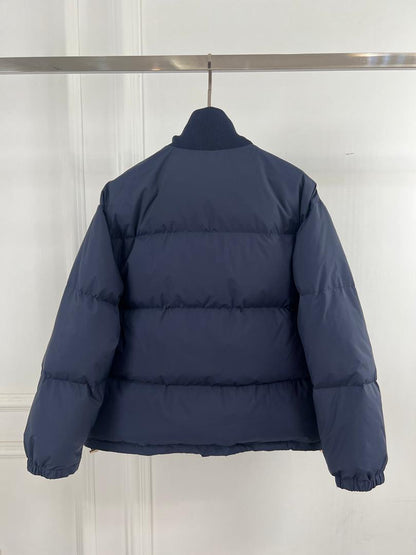 Navy Cel Puffer Jacket - women's clothing, detail view 9 | LUXIUM MARKET