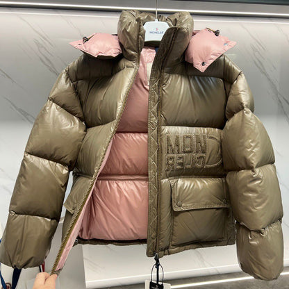 Olive Puffer Jacket - women's clothing, detail view 3 | LUXIUM MARKET