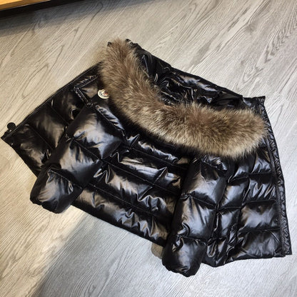 Black Down Puffer Jacket - clothing, detail view 3 | LUXIUM MARKET