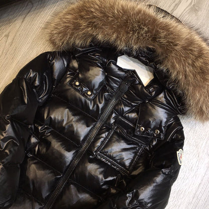 Black Down Puffer Jacket - clothing, detail view 2 | LUXIUM MARKET