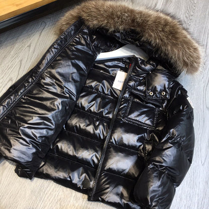 Black Down Puffer Jacket - clothing, detail view 5 | LUXIUM MARKET