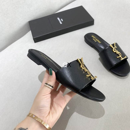 Signature Gold Accent Comfort Slides - women's shoes, detail view 6 | LUXIUM MARKET