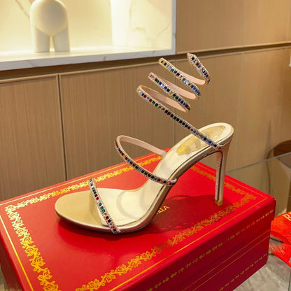 Cleo Color Crystal Sandals - women's shoes | LUXIUM MARKET