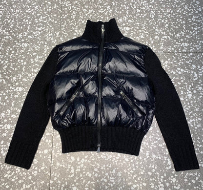 Wool Knit Sleeve Down Jacket - women's clothing, detail view 7 | LUXIUM MARKET