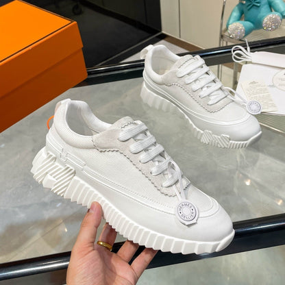 H Striped Leather Sneakers - men's shoes | LUXIUM MARKET