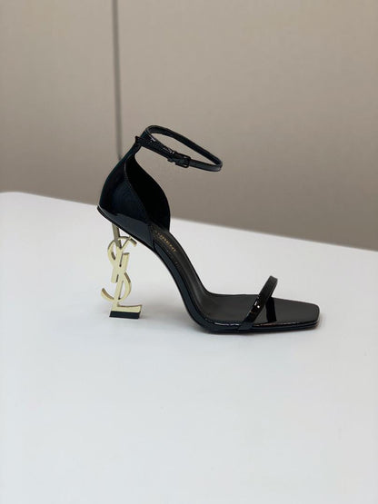 Sculpted Heel Ankle Strap Sandals - women's shoes, detail view 8 | LUXIUM MARKET