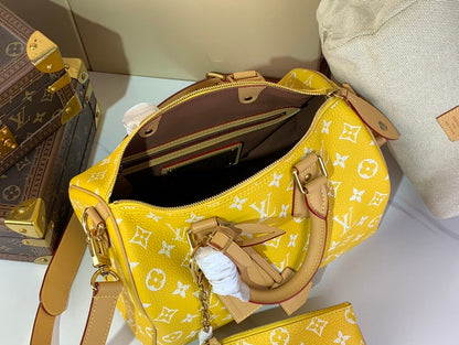Yellow Speedy 9 - women's bag, detail view 8 | LUXIUM MARKET