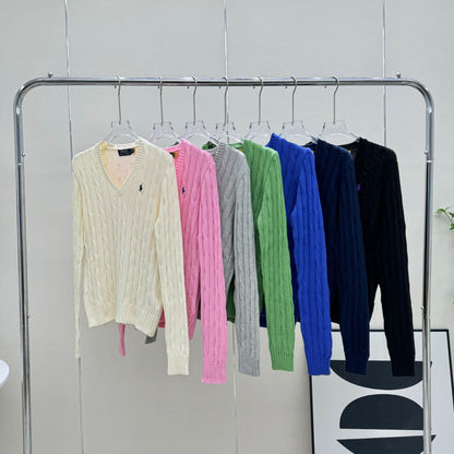 Classic V-Neck Sweater - women's clothing, detail view 9 | LUXIUM MARKET