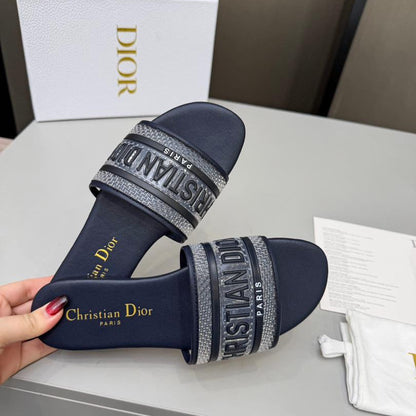 Midnight Luxe Textured Slides - women's shoes | LUXIUM MARKET