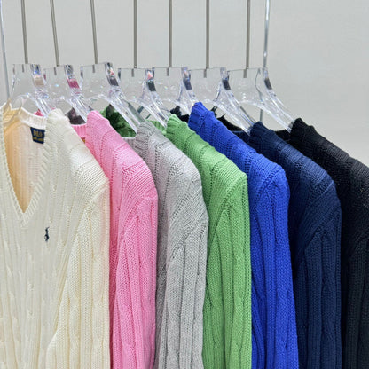 Classic V-Neck Sweater - women's clothing, detail view 2 | LUXIUM MARKET