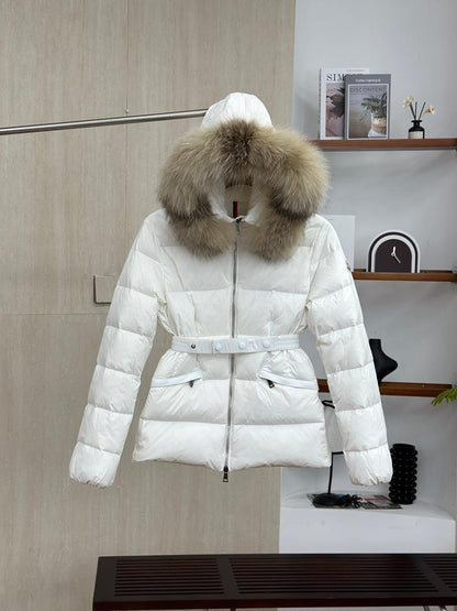 Boreal Quilted Jacket with Fur Hood - clothing, detail view 4 | LUXIUM MARKET