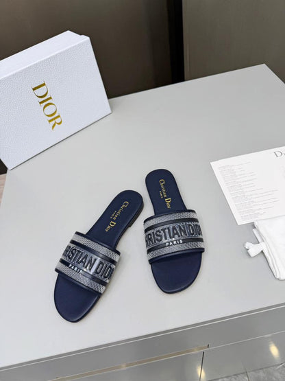 Midnight Luxe Textured Slides - women's shoes, detail view 4 | LUXIUM MARKET