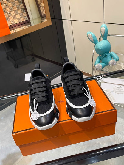 H Striped Leather Sneakers - men's shoes, detail view 2 | LUXIUM MARKET