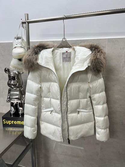 Arctic Luxe Quilted Jacket with Fur Hood - clothing, detail view 3 | LUXIUM MARKET