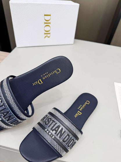 Midnight Luxe Textured Slides - women's shoes, detail view 3 | LUXIUM MARKET