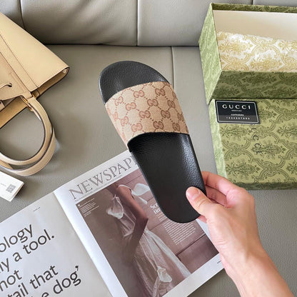 Heritage Pattern Comfort Slides - women's shoes, detail view 7 | LUXIUM MARKET