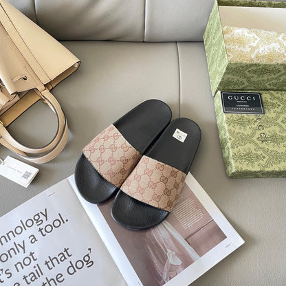 Heritage Pattern Comfort Slides - women's shoes | LUXIUM MARKET