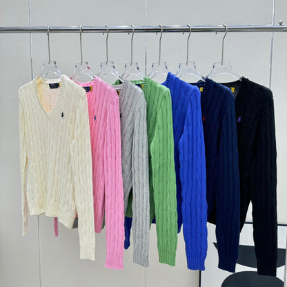 Classic V-Neck Sweater - women's clothing, detail view 10 | LUXIUM MARKET